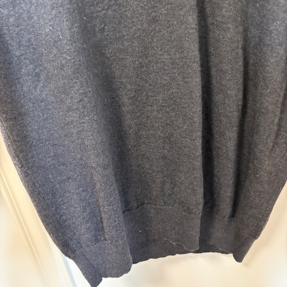 SIMONS 100% Wool V-Neck Sweater Dark Grey Size XXL Made in Italy - Picture 7 of 13